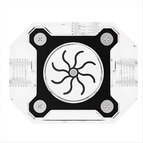 Débitmètre de refroidissement liquide pour PC + turbine, boîtier en aluminium noir (1/5)
