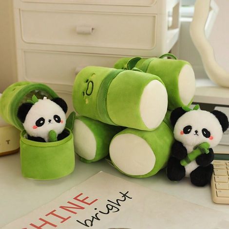 1 pièce Pendentif en peluche de Panda mignon, porte-clés, décoration pour sac à dos ou sac, cadeau pour la Saint-Valentin (1/4)