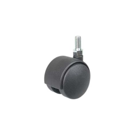 RUOTE DOPPIE IN NYLON CON PERNO- - ø mm.40 perno ø mm.8x15 - 4 pezzi
