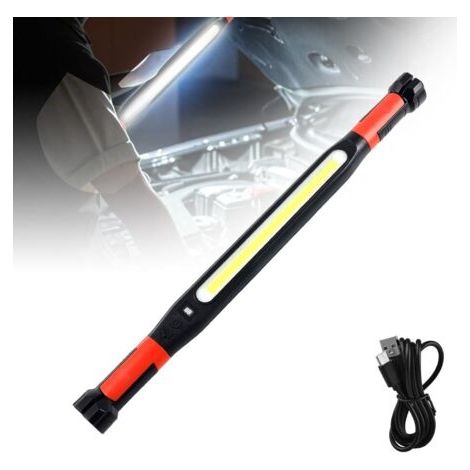 Lampe de travail magnétique, bande lumineuse LED rechargeable pour sous-capot, adaptée à l'éclairage sous le capot dans les ateliers de mécanique/réparation automobile/garages. (1/5)
