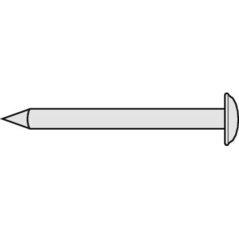 Pointes tête ronde acier brut, diamètre 2 mm, longueur 18 mm, sachet de 1 kg - PATE (1/2)