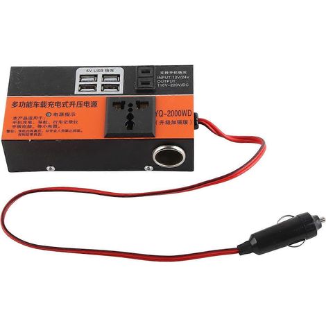 Multifunktionaler Kfz-Wechselrichter 12V/24V auf 220V Schnelllade-Netzteil