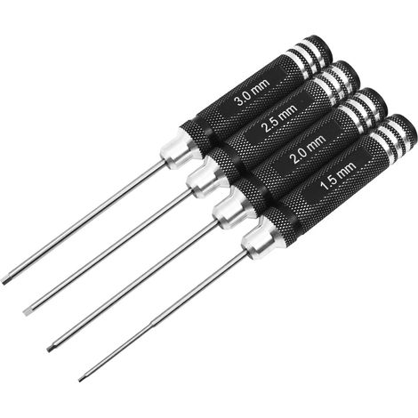Lot de 4 Kit Tournevis de Précision Tournevis Hexagonaux pour Modèles Drone Voiture RC 1,5 mm 2 mm 2,5 mm 3 mm (1/5)