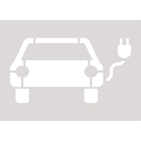 Gabarit de sol parking pour véhicules L1200xL645mm PVC blanc