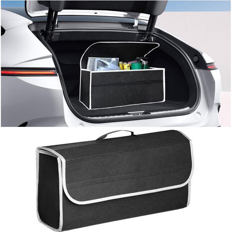 1 Sac Organiseur De Coffre Pliable En Feutre Antidérapant Avec Poignée Pour Rangement Outils Et Accessoires Auto (1/5)