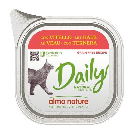 Almo Nature  Quotidien  Barquette pour chat 100 g - Veau 100 g