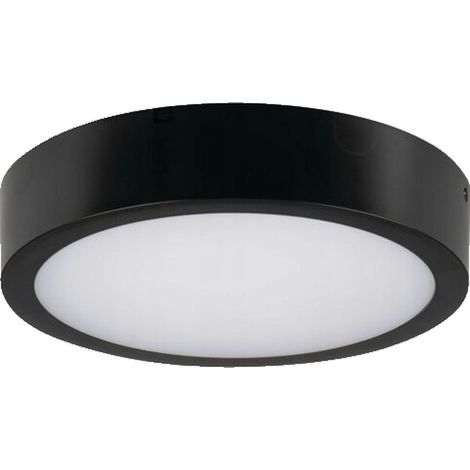 Plafonnier LED étanche noir Ø30 20W CCT capteur IP66 (1/5)