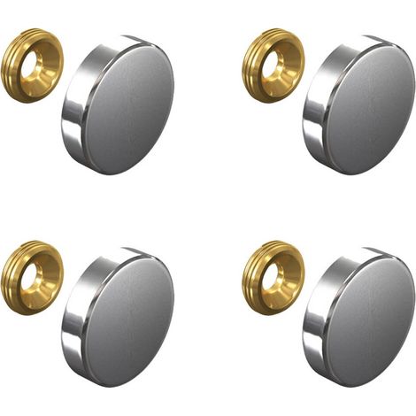 Set de 4 caches vis Inox 24 mm - Fixation signalétique (1/5)