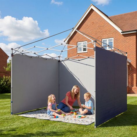 Set di 3 pannelli laterali con cerniera per gazebo 3 x 3 m, blu scuro