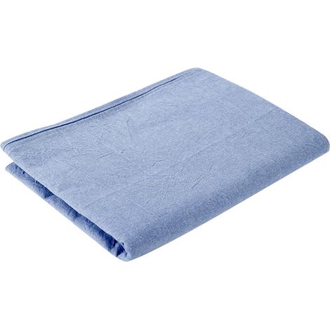 Housse de massage pour salon de beauté en coton doux avec trou pour visage bleu marine (1/5)