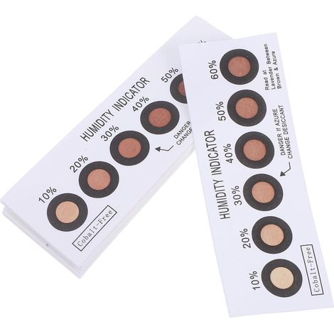 Lot de 10 petits outils de mesure d'humidité 6 points en papier pour emballage PCB et surveillance en milieu domestique (1/5)