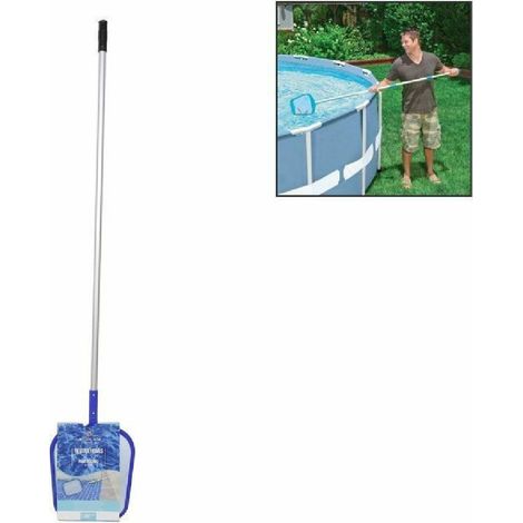 TRADE SHOP - Raccogli Foglie Con Bastone Asta Per Pulizia Fondo Fondale Acqua Piscina 206554 -