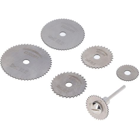 Lot de 8 disques de coupe circulaires HSS acier rapide mini pour metal fin plastique bois alliage avec mandrins 1/8in (1/5)