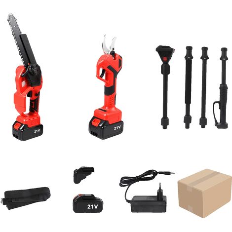 Scie élagueuse sur perche, moteur sans balais, utilisation polyvalente, 2 Batterie (1/2)