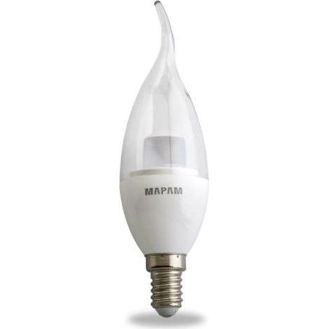 Trade Shop - LED-LAMPE E14 KERZE TRANSPARENT 5 WATT WARMES LICHT 3000K HOHE QUALITÄT 00272 - (1/3)