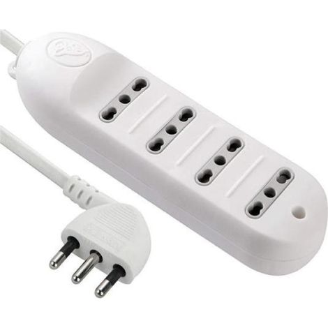 Mehrfachsteckdose 4 Steckdosen Zweiwertigen Mit Stecker 16A Platzsparend