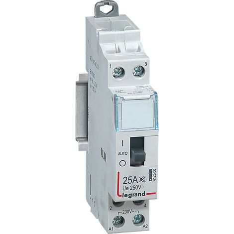 Legrand – Contacteur domestique silencieux 230V – 2P 250V – 25A – Contact 1NO+1NF – Certifié NF – 100 commutations/jour (1/3)