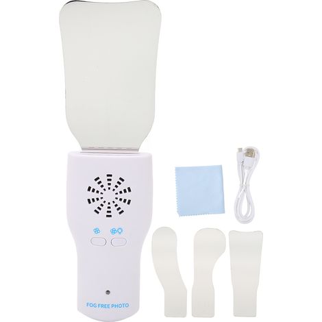 Poignée de miroir dentaire anti-buée avec lumière LED et 4 miroirs pour examen buccal (1/5)