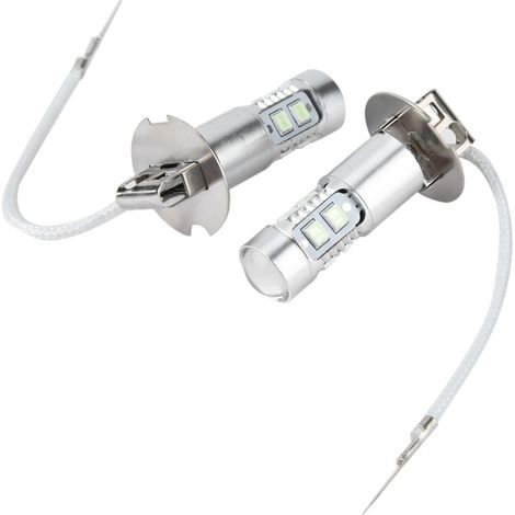 Kit Phares LED 100W 1200LM 8000K 2 Pièces Ampoules H3 Feux Diurnes Antibrouillard Voiture (1/4)