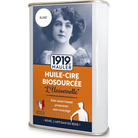 Huile-Cire blanc Biosourcée patine pour meuble & boiserie - 0,5L