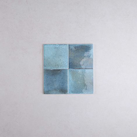 Faience Effet Zellige Bleu Ciel HANOI Sky Blues 10x10cm (1/2)