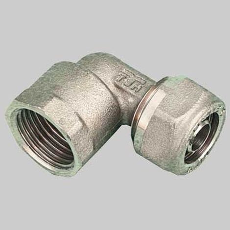 RACCORDO A GOMITO FEMMINA PER TUBO COBRA-PEX - 3/4 x 22 S. 3