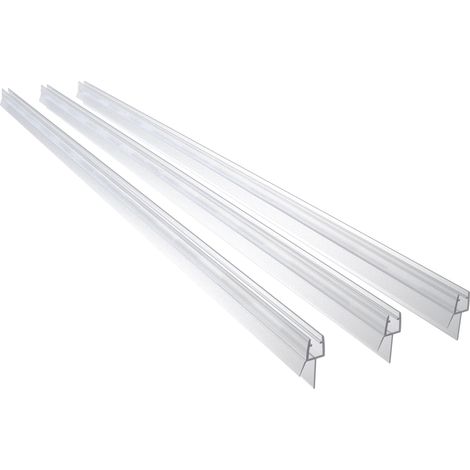 3 Pezzi Guarnizione Sottoporta (Modello-2) per box doccia lunga 90 cm per vetro da 8 mm Coda Morbida larga 18 mm Tagliabile