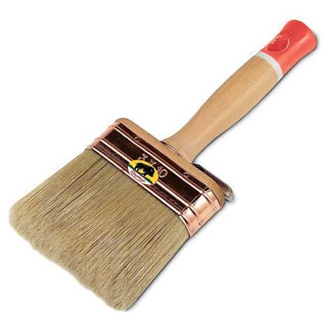 S.29 PROFESSIONAL - PLAFONINO OVALE SETOLA BIONDA PER IMPREGNANTI CON MANICO IN LEGNO VERNICIATO - PENNELLI CINGHIALE - Dimensione cm 07x3