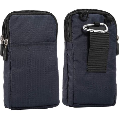 Portefeuille mobile vertical à bandoulière (bleu foncé 6,9 pouces), (1/2)