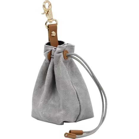 Sac de thérapie canine imperméable (gris) en toile avec cordon de serrage (1/5)