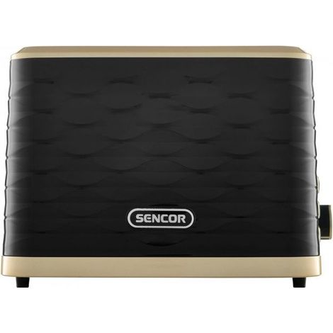 Sencor STS 7501BK Tostapane 2 Fessure 930 W 7 Livelli Doratura Colore Nero Oro