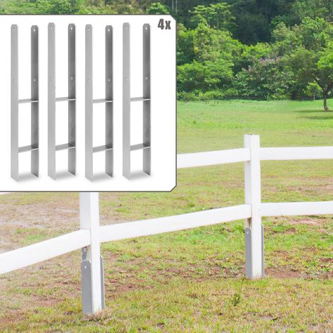 Randaco Anclaje para postes para exteriores: extra robusto, resistente a la intemperie e ideal para postes de madera en el jardín - 81 mm 4x