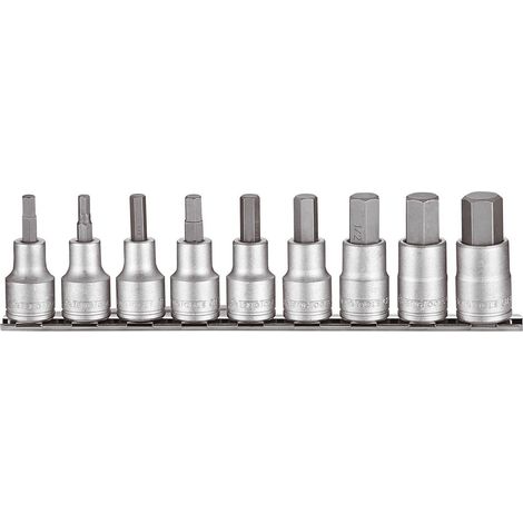 Teng Tools 9-teiliges Satz Sechskantnüsse aus Chrom-Vanadium Satin