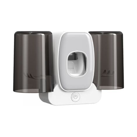 Porte-gobelet mural pour brosse à dents, porte-brosse à dents de désinfection UV, support de stockage de dentifrice électrique intelligent, blanc (1/5)