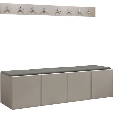 Conjunto para recibidor Pinis VII, Polo 894, 0x0x0cm, Aglomerado laminado, Tapiz, Montada en la pared, Colocada (1/5)