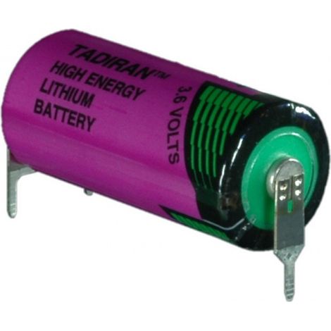 Pile Lithium 3,6V 1,4Ah 2/3AA 1 picot +, 2 picots - (SL761/PT)