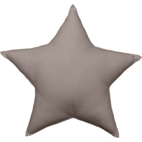 Coussin Déco Étoile "Lili" 40cm Vison