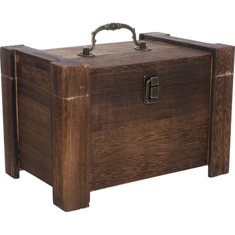 Boîte De Rangement À Thé - Boîte En Bois Et Fer Pour Thé En Vrac - Pour Conservation Fraîcheur Aromatique - Usage Domestique - 1 Pièce (1/5)