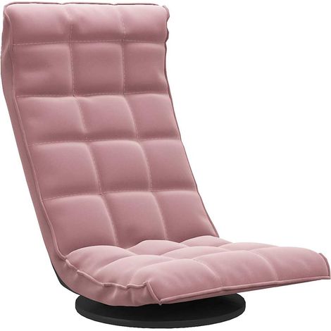 Maison Exclusive - Sedia da Pavimento Girevole Rosa in Velluto (1/5)
