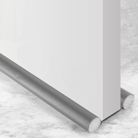 Paraspifferi per porta con doppia guarnizione, striscia fonoassorbente, vestibilità ideale, grigio, 96 cm (1/5)