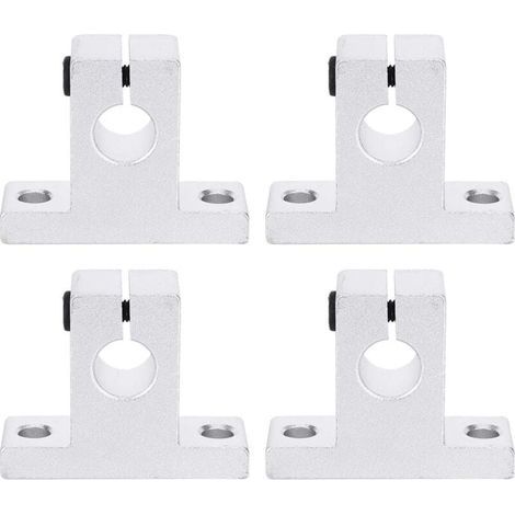 4 pièces SK10 Support de Guide de serrage de Rail de mouvement linéaire pour arbre de diamètre 10mm, support d'arbre en alliage d'aluminium matériel de fixation accessoire de Rail outil-JUSCH industri (1/4)