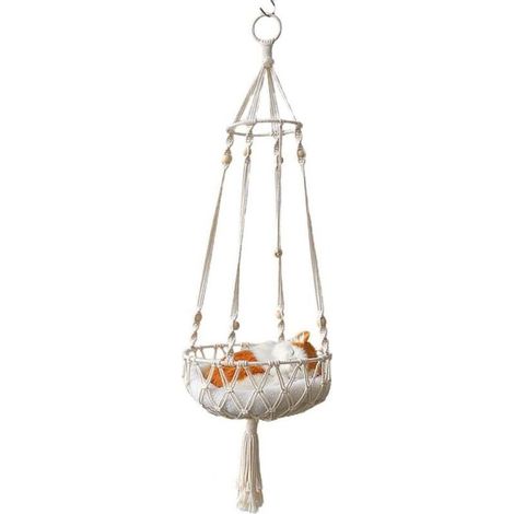 Hamac suspendu pour chat - Lit pour chat d'intérieur Nid de balanoire pour chat Cadeaux pour les amoureux des chats，Ne pas inclure le coussin, seulement la balançoire pour chat (1/5)