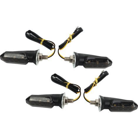 4 Clignotants LED Moto Mini Avant Arrière Indicateurs Universels Étanche pour Scooter Beach 12V (1/5)