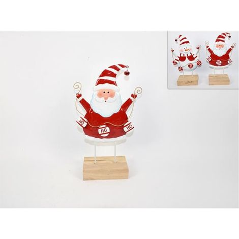 Babbo Natale pupazzo di neve in latta addobbi decorazioni idea regalo natalizie (1/5)