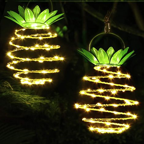 Lampes ananas en acier inoxydable et plastique ABS résistant pour éclairage extérieur solaire - AquaForge (1/5)