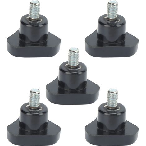 5 Pièces Poignée Moletée M6x32x10 Vis de Serrage Triangulaire en Acier pour Tour, Écrou de Blocage à Main (1/5)