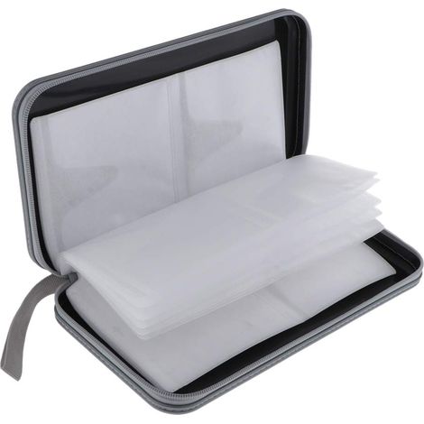Boîte de rangement pour 80 CD, grande capacité, étui à CD, boîte de rangement pour disques DVD, fabricant, commerce extérieur, noir, 80 (1/5)