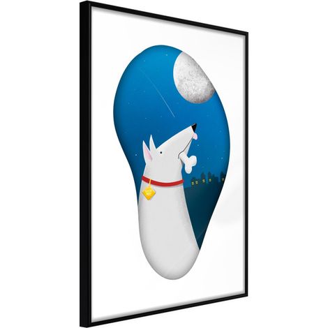 Affiche Murale Encadrée "Lupine Nature" 30 x 42 cm Noir