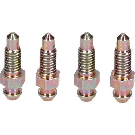 Lot de 4 vis de purge courtes en acier pour étrier de frein (6 mm x 1 mm) (1/3)