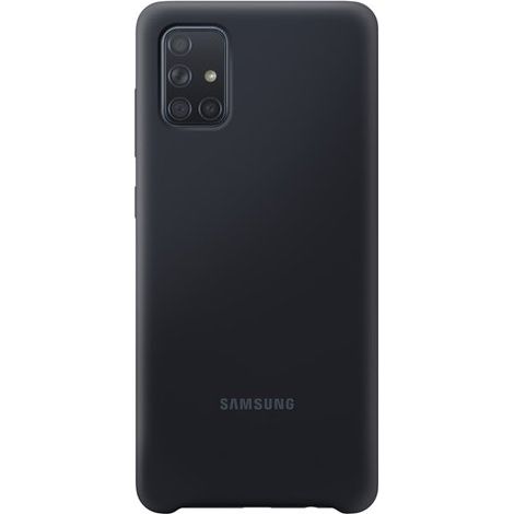 Custodia Silicone Cover Case Samsung EF-PA715TBEGEU Per Galaxy A71 2020 A715 Nero (1/4)